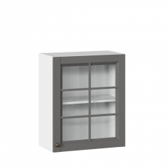 Шкаф кухонный 600 со стеклом Амели-3 ЛД 299.350.000.030 Белый Оникс серый